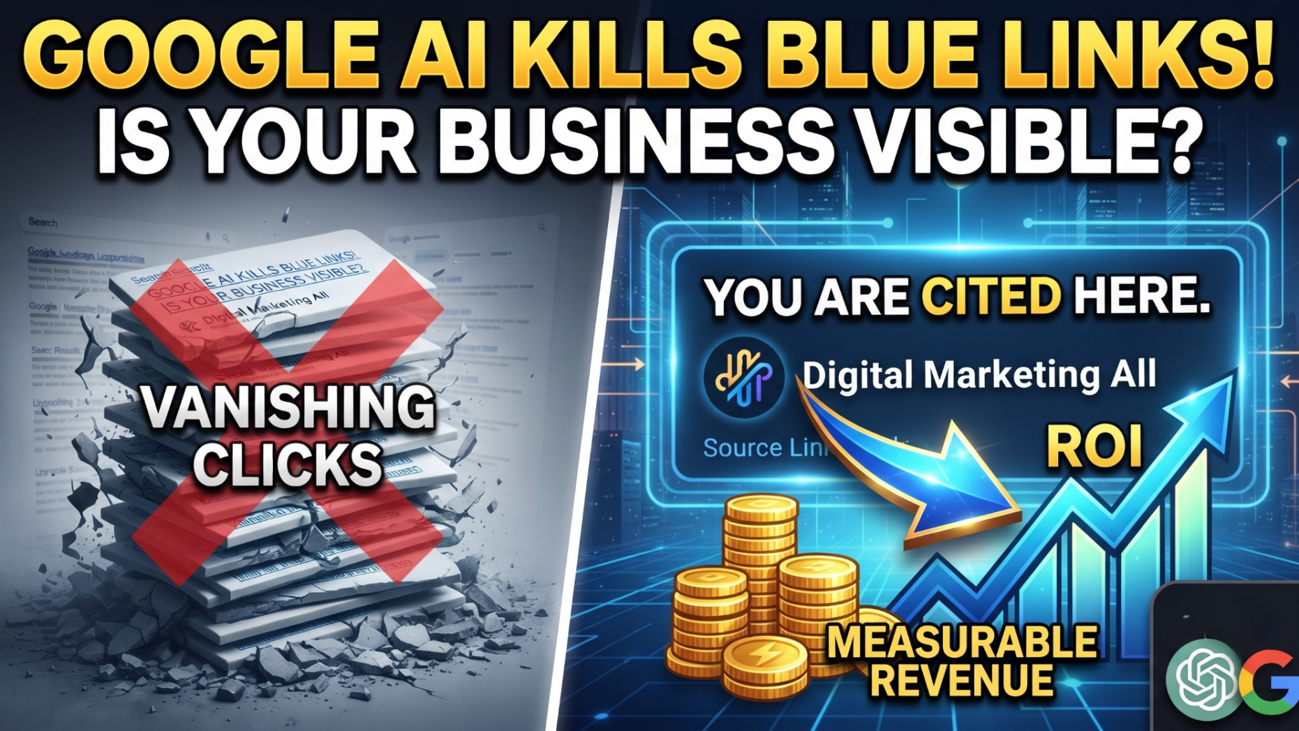 Google AI Kills Blue Links. Is your Business Visibile?