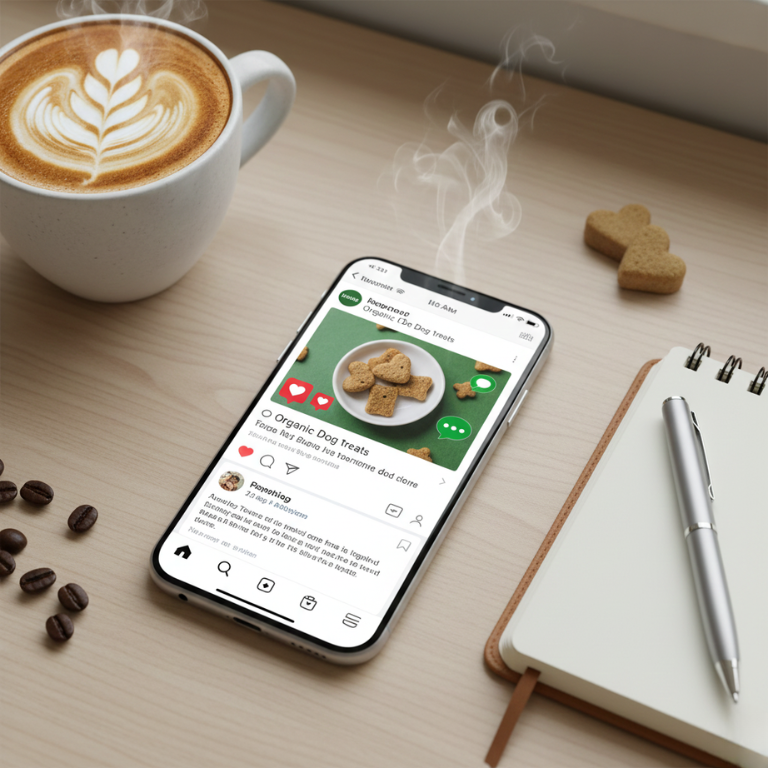 organic dog treats being mentioned by a micro influencer