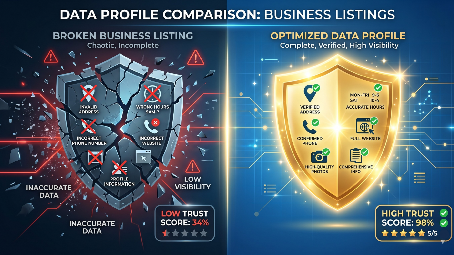 Data Profile Comparison - Business Listings