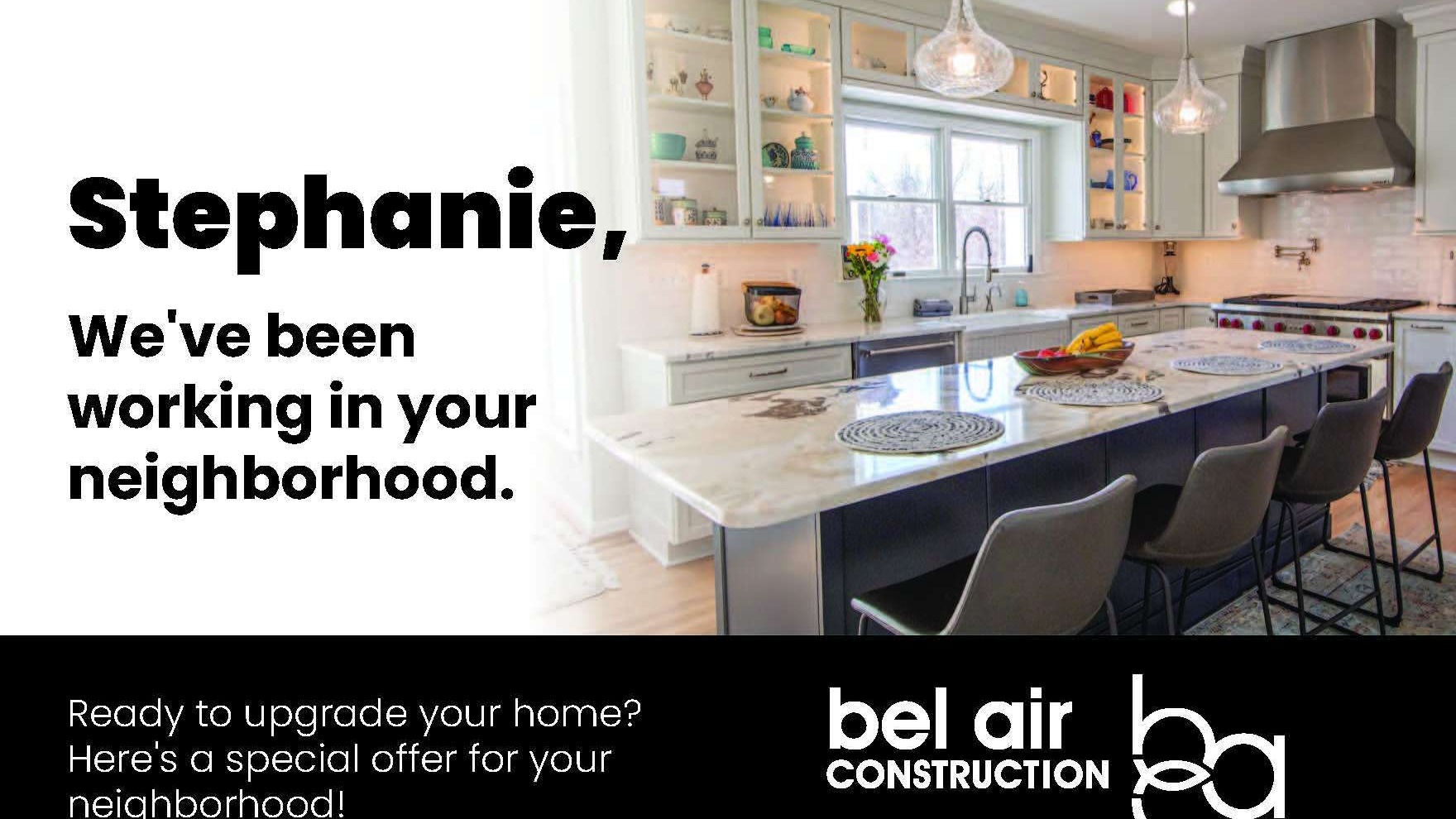 postcard showing that a business is working in your area