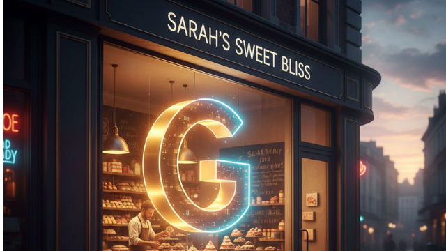 Local business appearing on Google