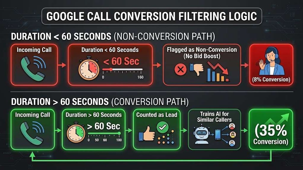 GOOGLE CALL CONVERSION FILTERING LOGIC