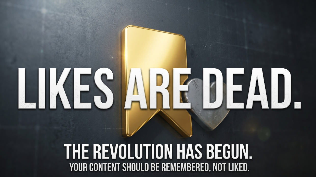 Likes are dead. Content should be remembered, not liked.