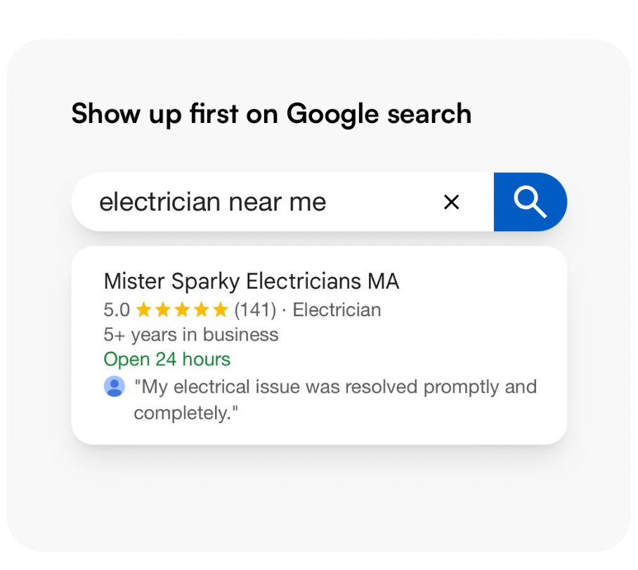 Show up first on Google Search