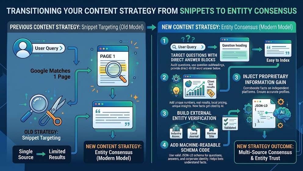 Transitioning your content strategy from snippets to entity consensus
