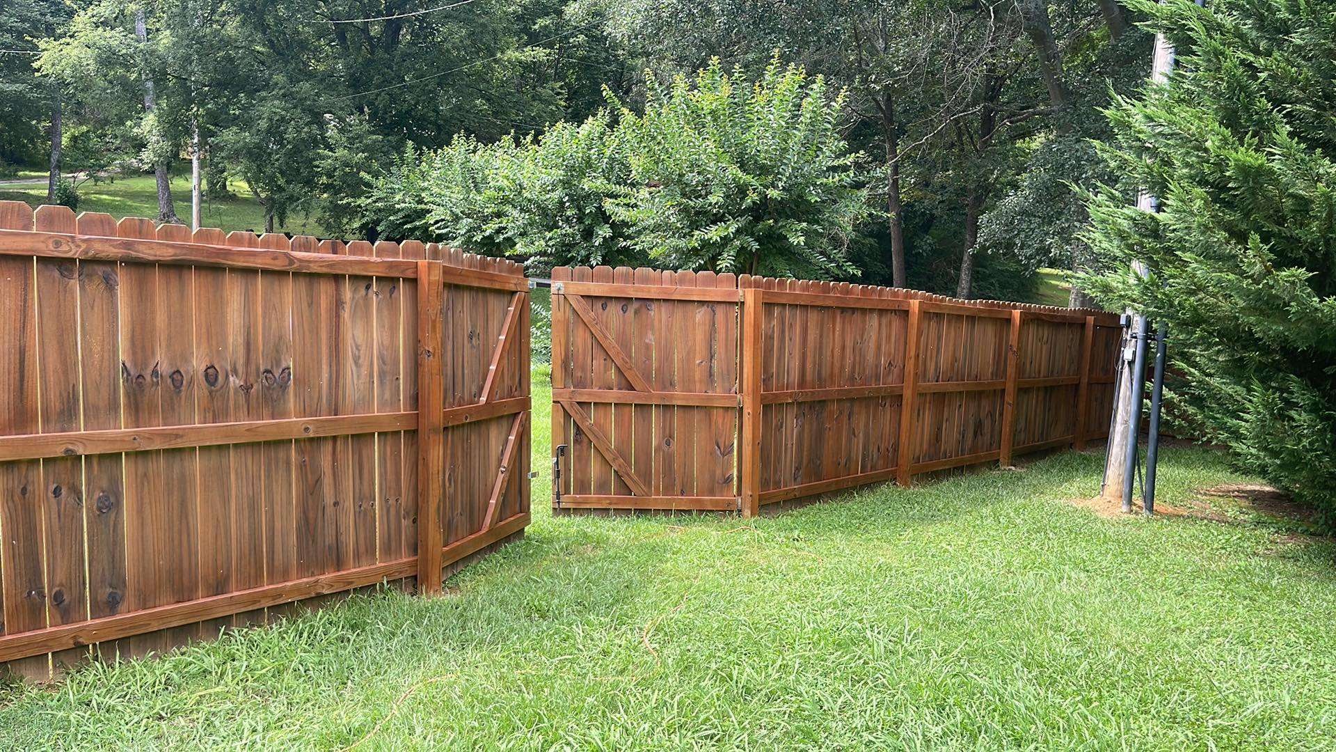 wood protection fencing