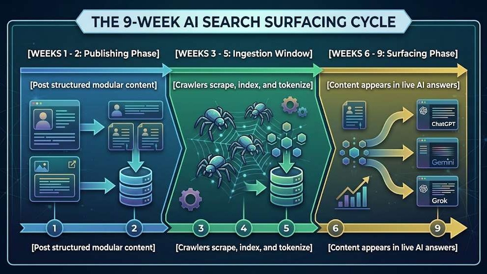 The 9 week ai search surfacing cycle