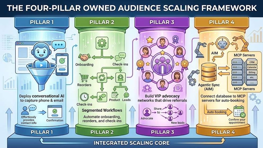 The four pillar owned audience scaling framework