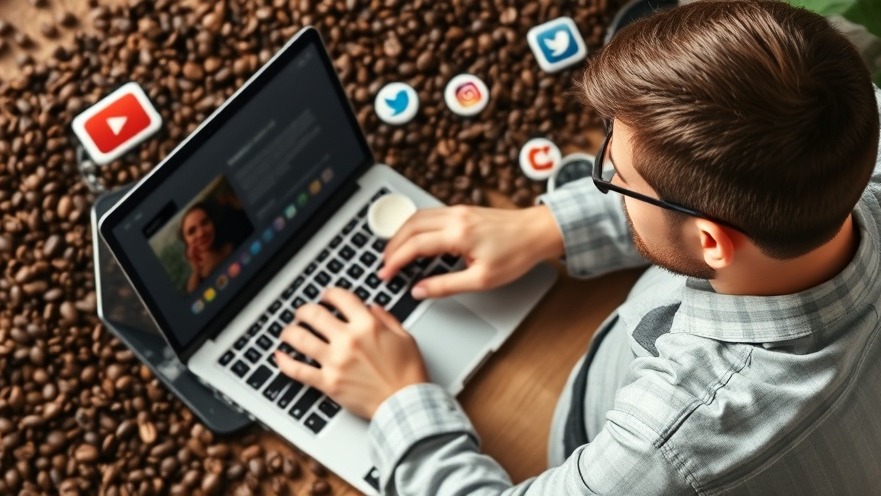 Small business owner using storytelling engagement for content marketing on a laptop.