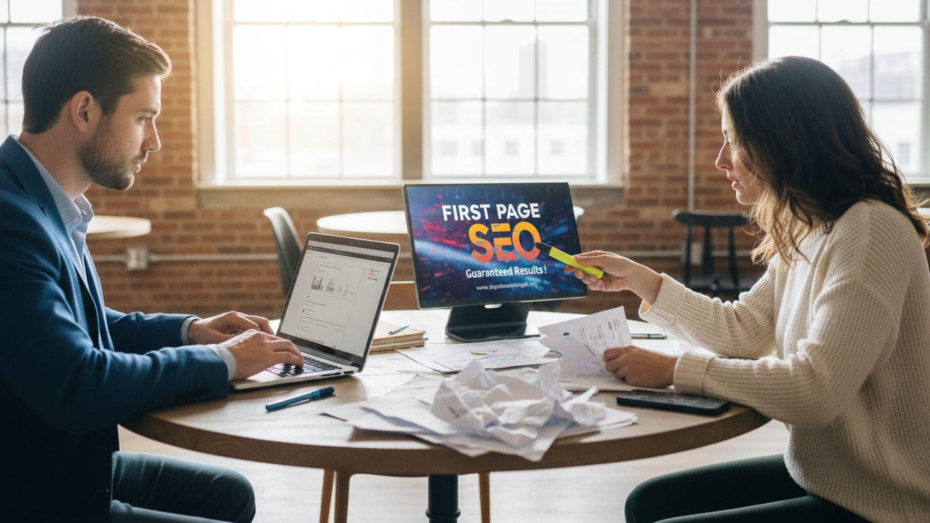 strategy to get on first page of search results