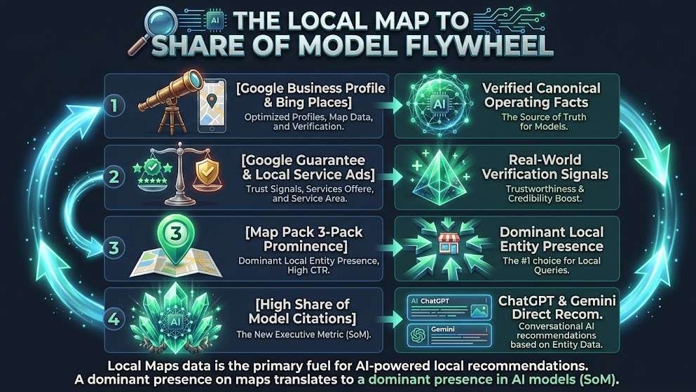 The local map to share of model flywheel