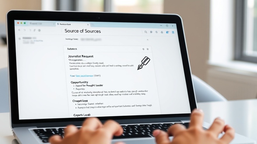 Professional open laptop displaying email inbox with mock emails from experts.