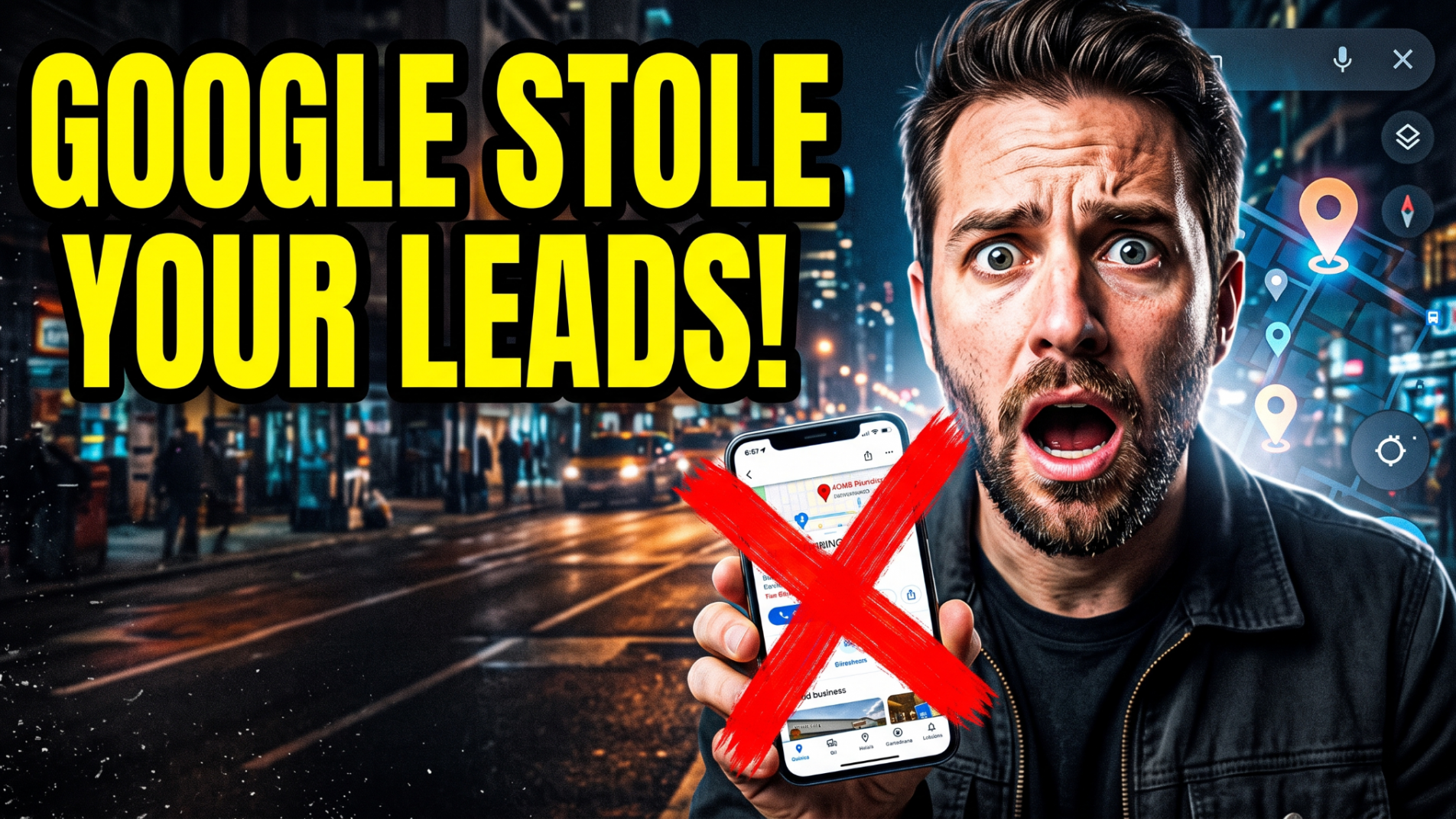 Shocked business owner reacting to missing Google Maps call button