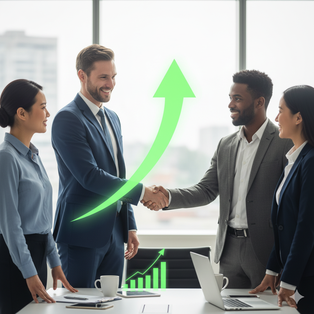 illustrating the concept of increased customer value through trust and partnership