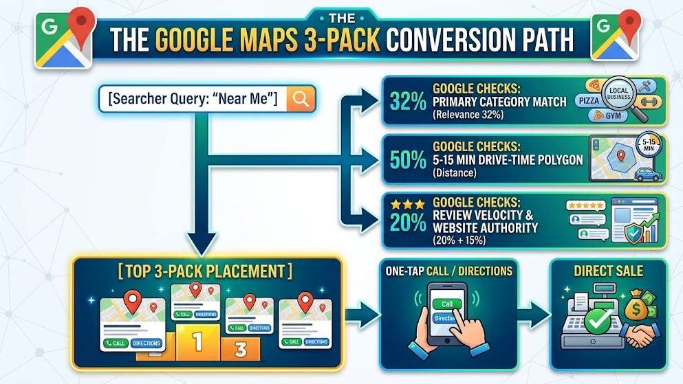 The Google Maps 3 Pack Conversion Path