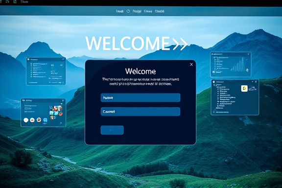 intuitive contact page, welcoming interface, drawing user attention, photorealistic, digital landscape with a blend of application windows in the backdrop, highly detailed, digital interactions, balanced contrast, calming blues and greens, diffused light on the screen, shot with a wide-angle lens.