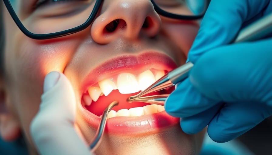 Dental exam with tools in patient's mouth to prevent tooth enamel erosion.