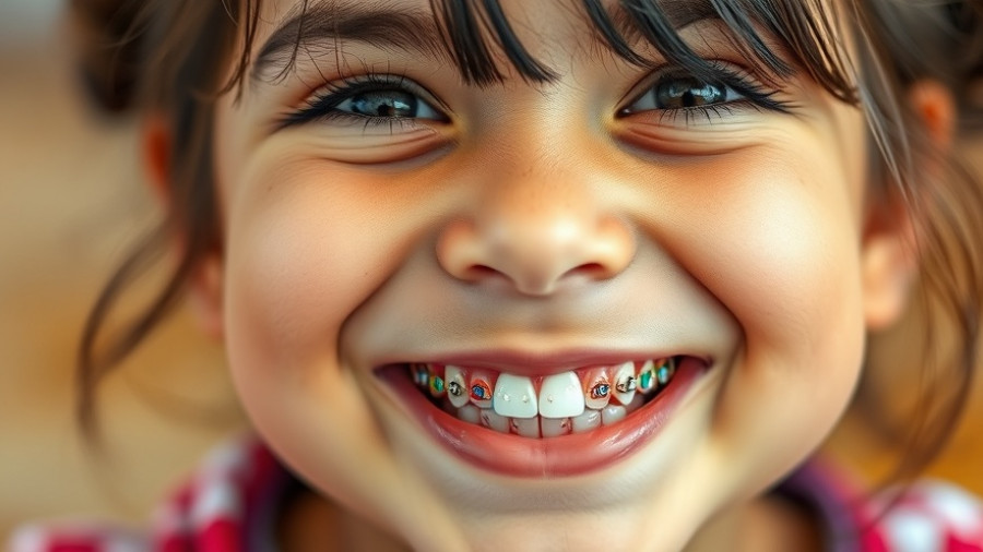 Happy young girl with braces smiling brightly. Scottish Orthodontic Conference 2026.