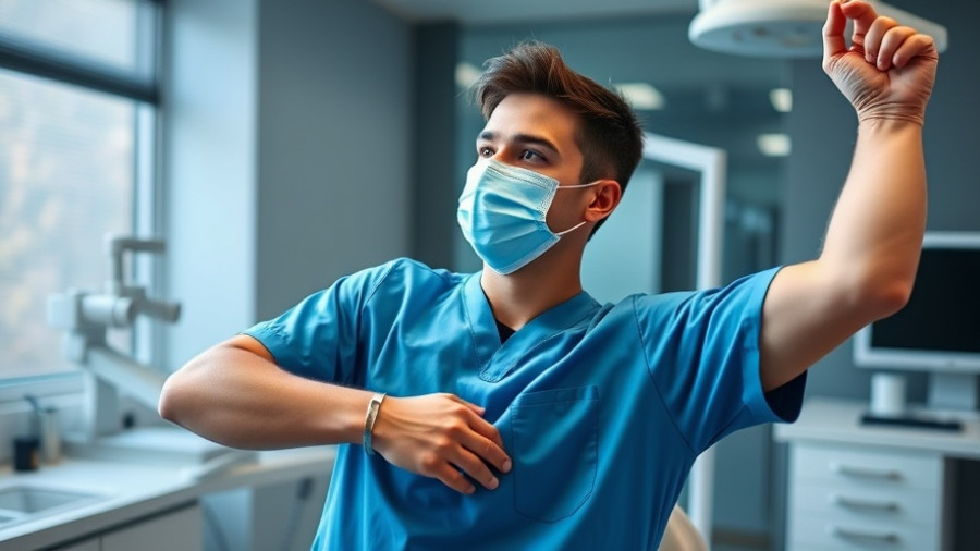 LISTERINE Oral Health Summit dental professional stretching image.