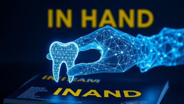 Digital tooth and hand on magazine cover; MyGDC dental registration theme.