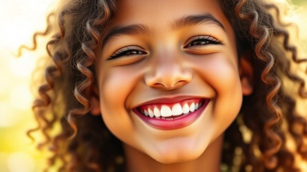 Smiling girl on dental magazine cover highlighting child dental care.