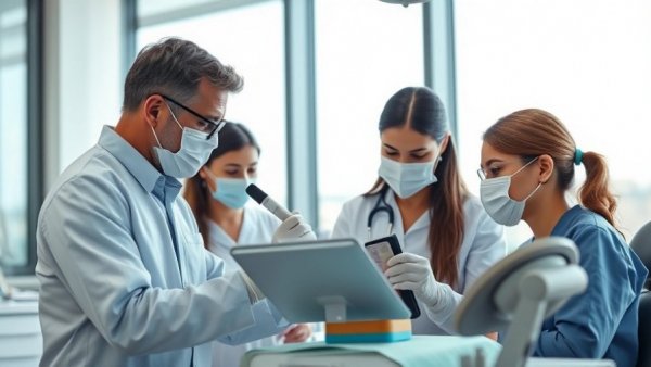 Dentists examining a patient - what to do if a tooth becomes loose.