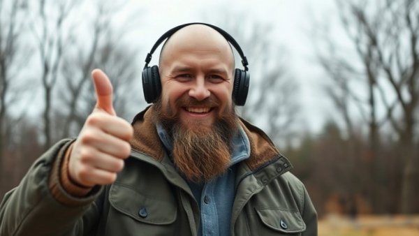 Smiling man in outdoor scene promoting smile improvement for aging adults.
