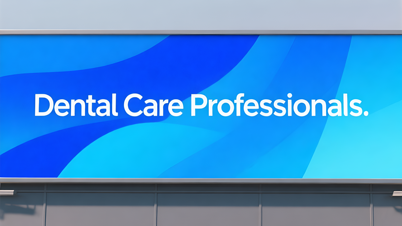 UK registered dental care professionals ad space banner.