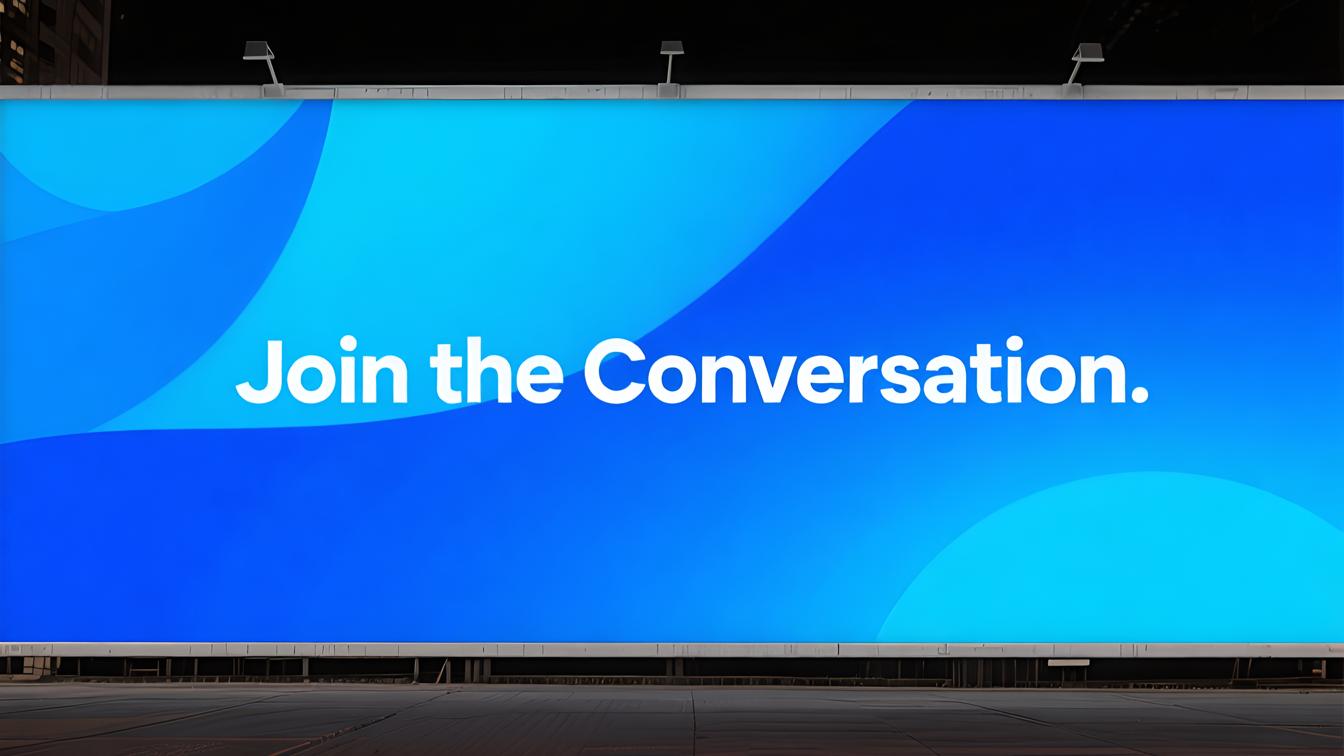 Contact for advertising displayed on gradient banner.