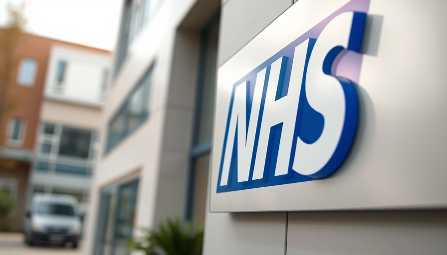 NHS sign on healthcare building highlighting dental care challenges after chemotherapy.