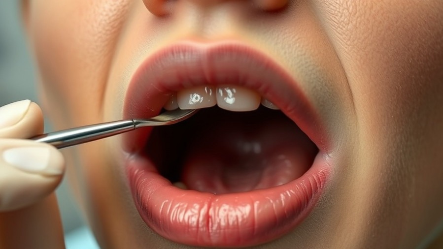 Close-up of lips showing sore; highlight for mouth cancer awareness and early symptoms.