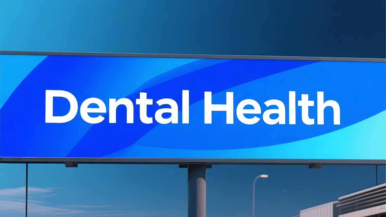 Blue gradient banner for tooth nerves protectors ad.