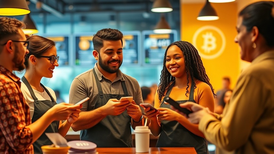 Diverse franchise owners using Bitcoin payments, highlighting emerging franchise trends.