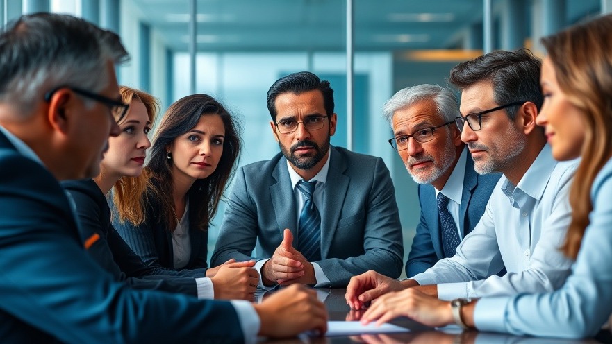 Diverse CEOs discuss the future of franchising in a vibrant boardroom.