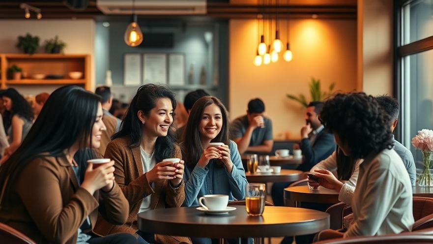 Franchise funding solutions in a cozy café setting with diverse people enjoying coffee.