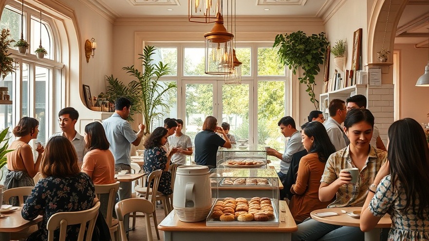 Vibrant café showcasing community engagement and innovation in cafés.