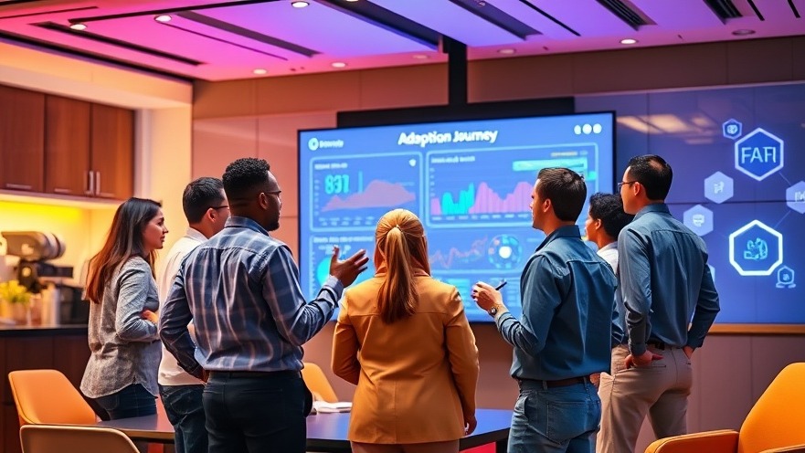 Diverse franchise owners discussing Franchise Growth Strategies with AI in a vibrant conference room.