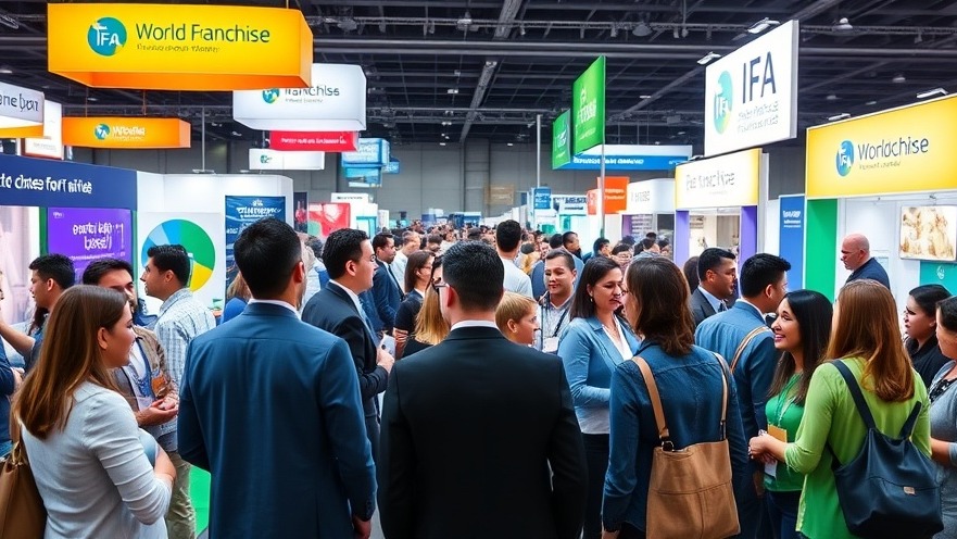 Entrepreneurs discussing Franchise funding solutions at IFA World Franchise Show.