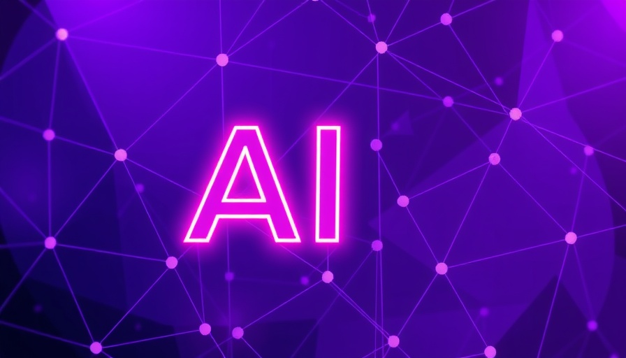 AI in franchising concept with futuristic geometric design.