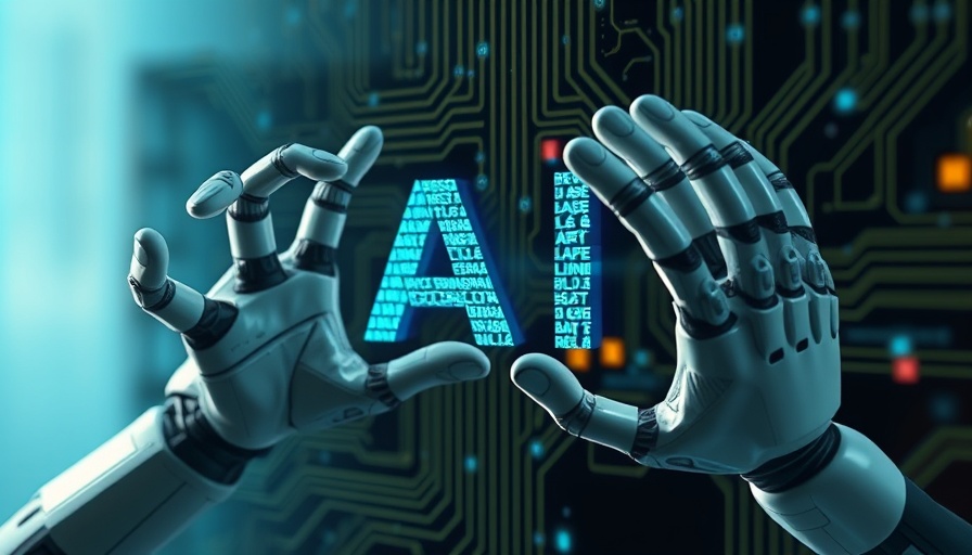 AI in franchising concept with robotic and human interaction.