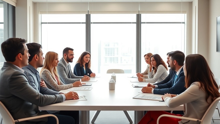 Diverse individuals in business attire collaborate, showcasing shared values in franchising.