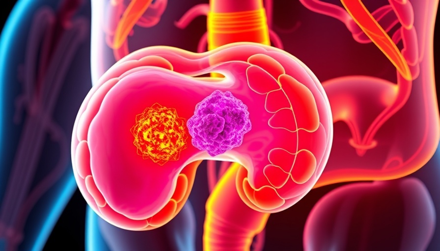 3D illustration of metastatic prostate cancer with vivid tumor depiction.