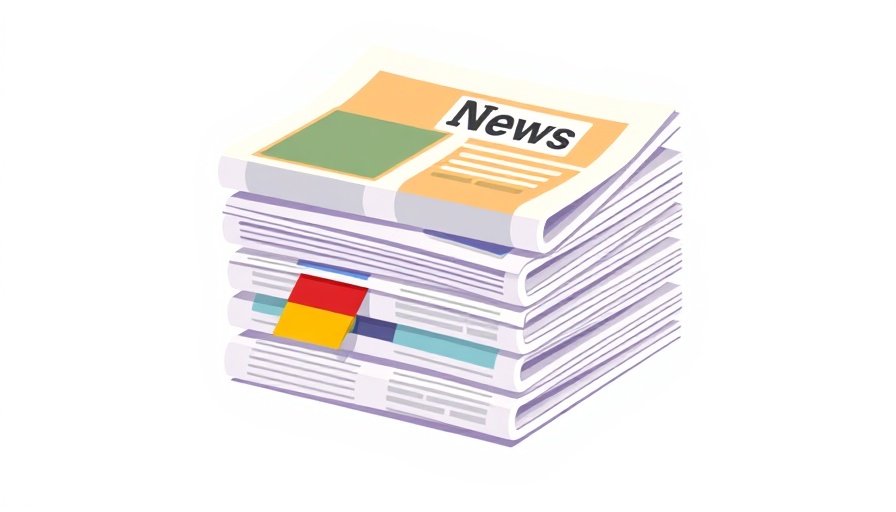 Google News logo with colorful newspaper stack illustration