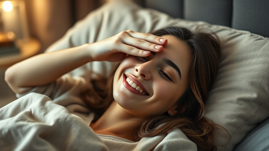 Young woman smiling during somatic therapy for a positive mindset.