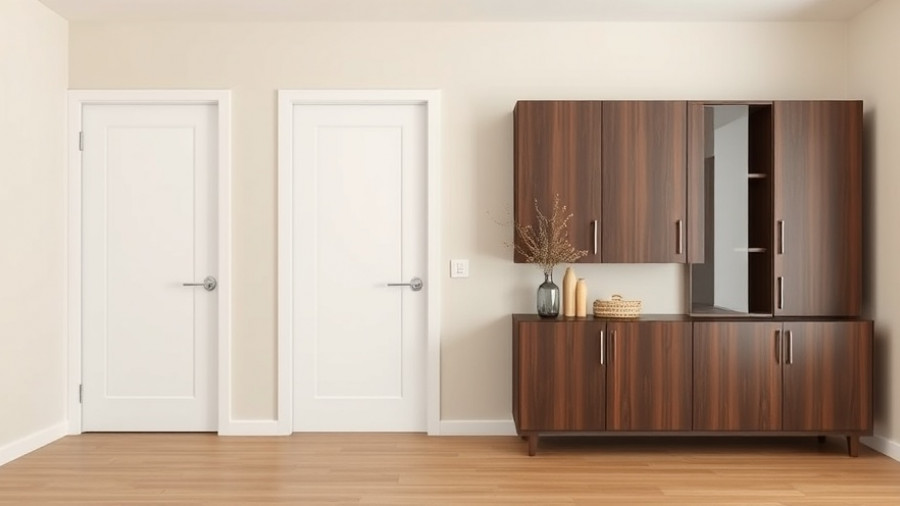 Solid core white doors in modern interior for multigenerational living.