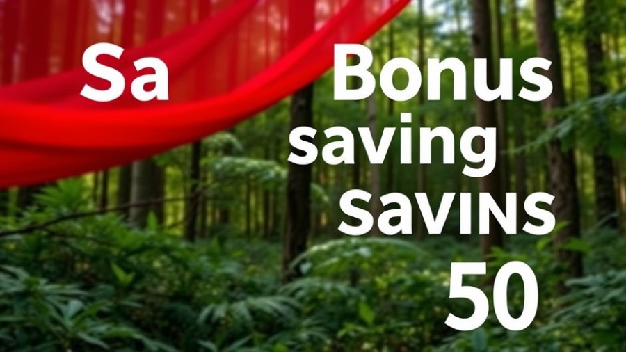 Barclays Bank Tiered Savings Bonus offer in text ad with forest backdrop.