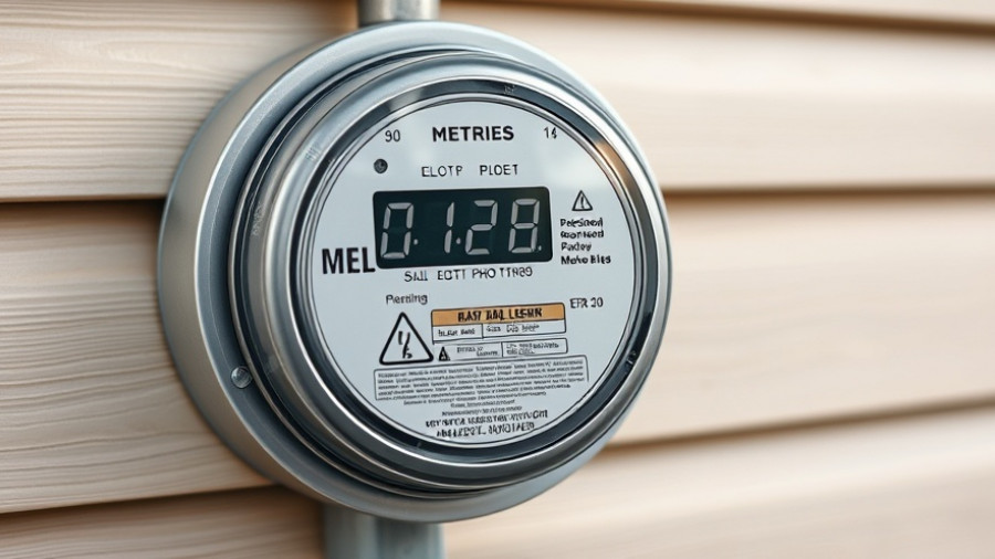 Digital electric meter close-up highlighting net metering benefits for homeowners.