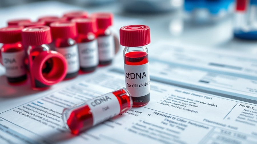 ctDNA-guided cancer treatment blood test vials on report.