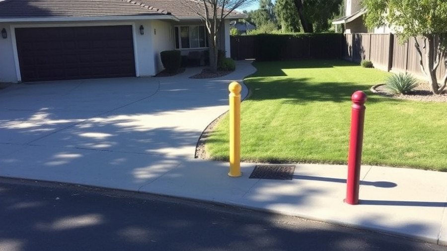 Inspector (California) is saying bollard must be installed in driveway. Please advise!