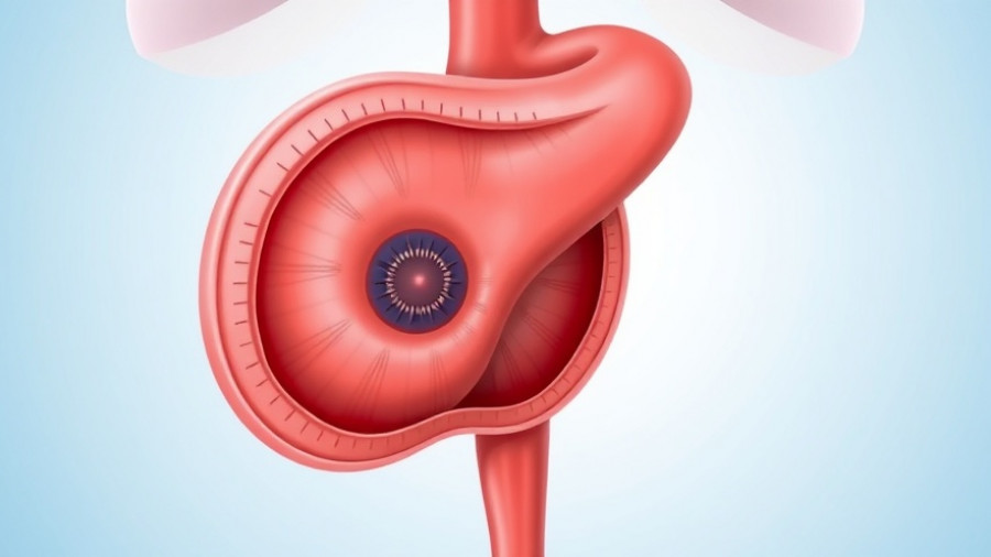 Medical illustration of bladder cancer, highlighting tumor in BCG therapy context